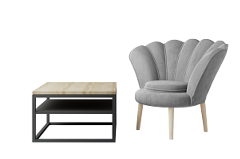 Zestaw: fotel + stolik